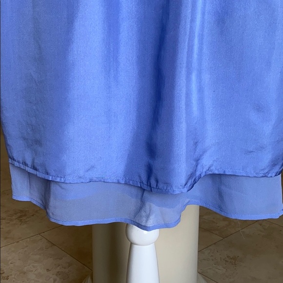 Light Blue Silk Sleeveless Banana Republic Dress - Picture 5 of 8